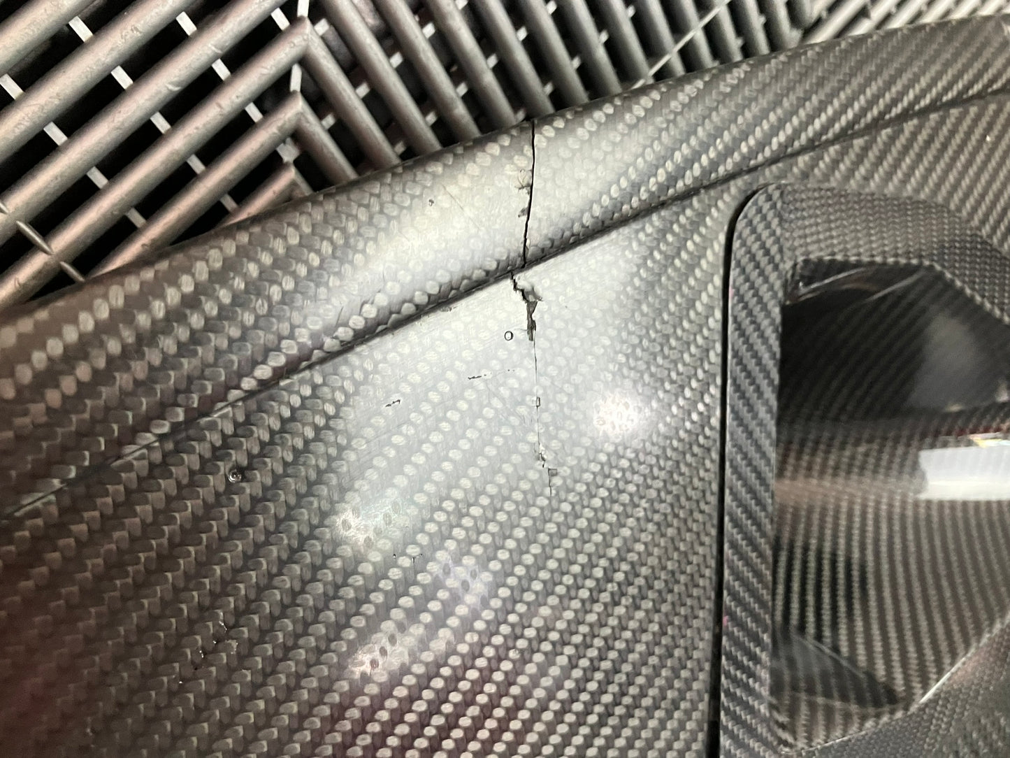 Used. Rear right side dry carbon window cover for Bmw E92 with Nasa Ducts.