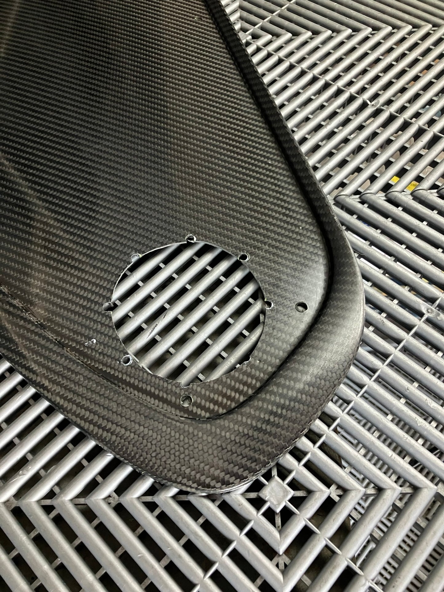 Used. Rear right side dry carbon window cover for Bmw E92.
