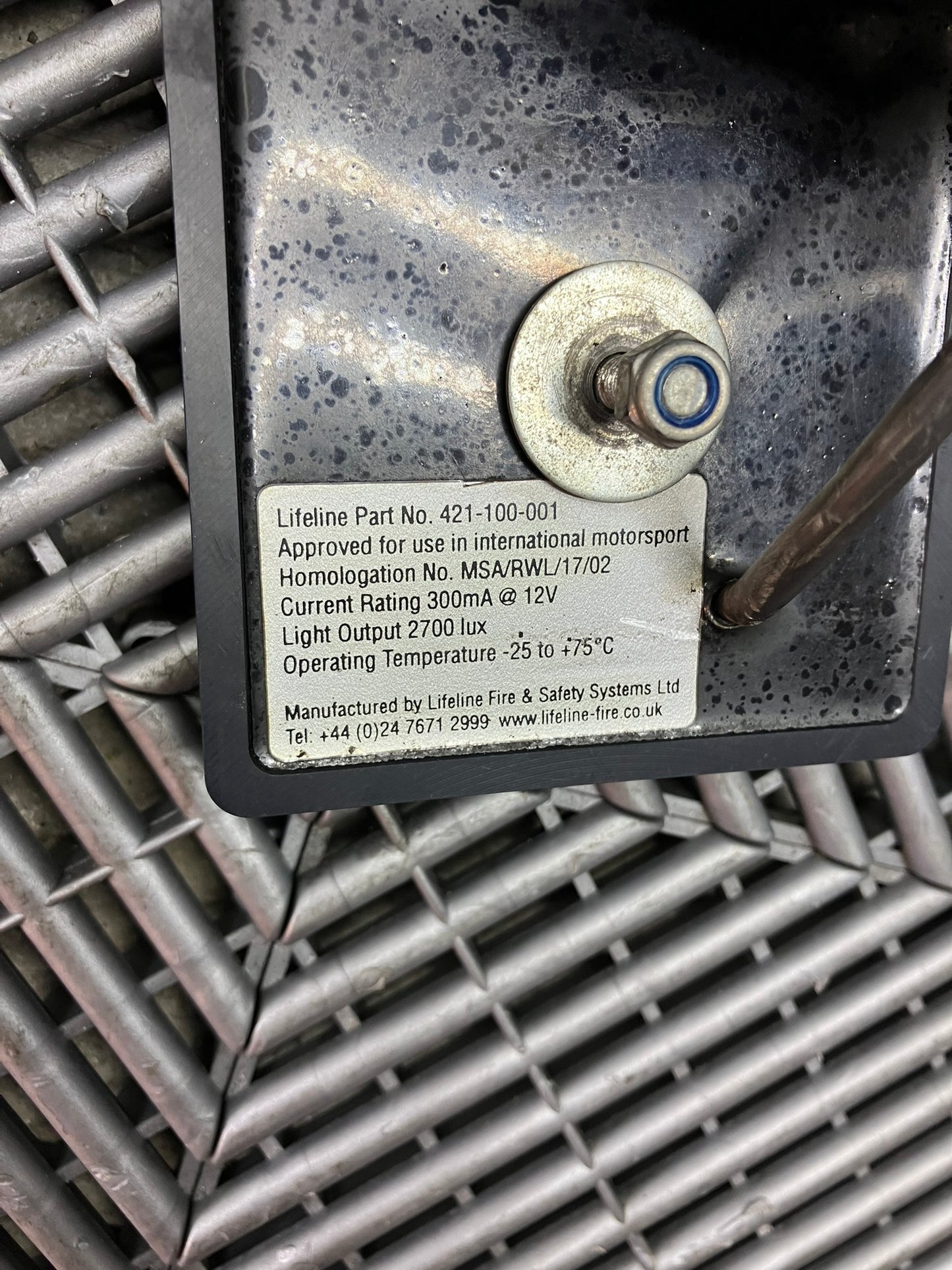 Used. Lifeline LED Rain Light FIA/MSA Approved