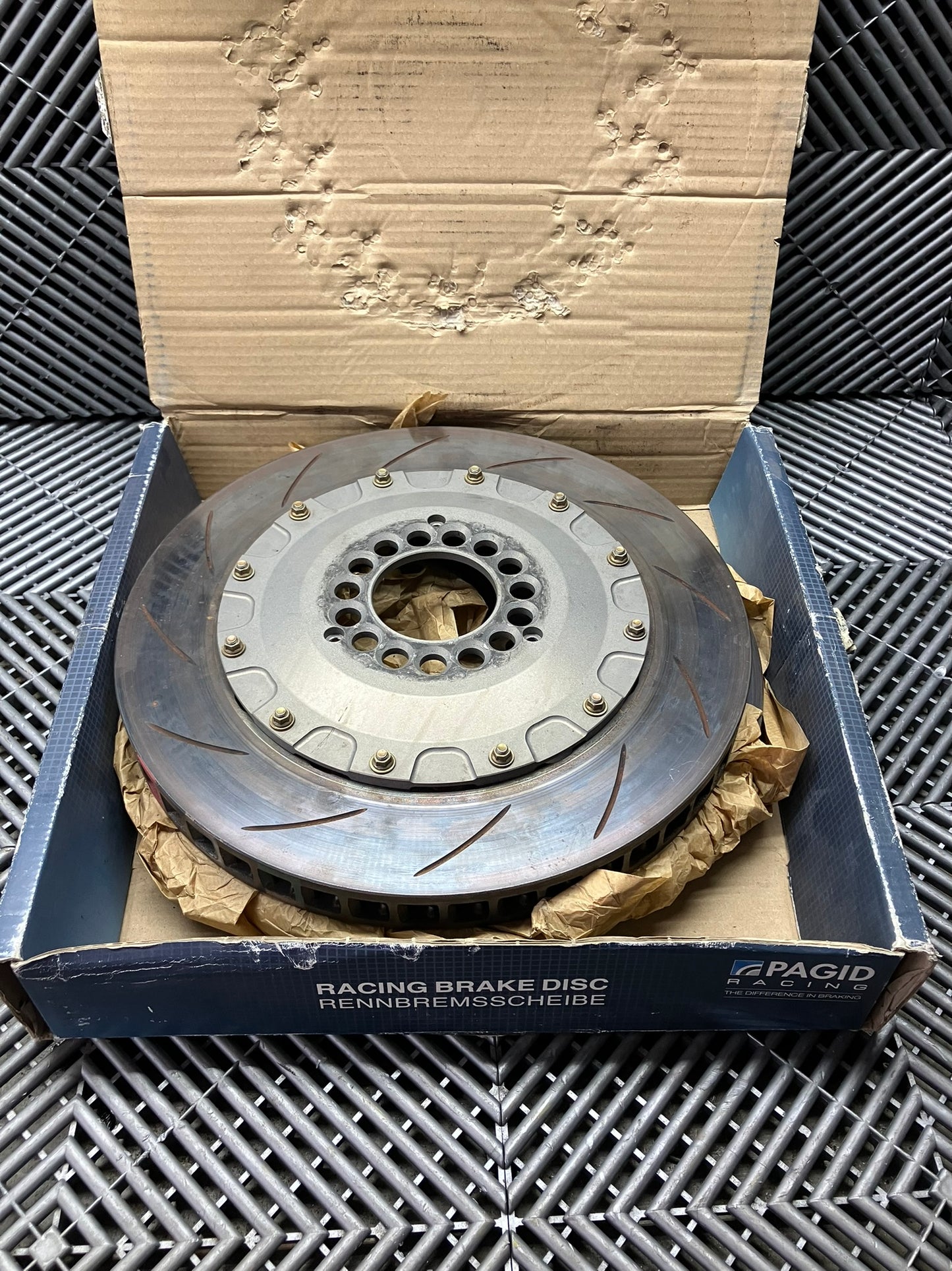 New. Set of 2 (right+left) Pagid 350x35 brake discs with GT bells