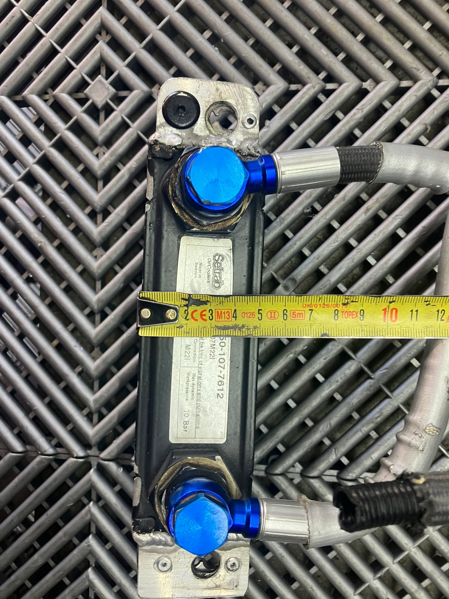 Used. Setrab Proline oil cooler 7-row. 17x5x5 cm