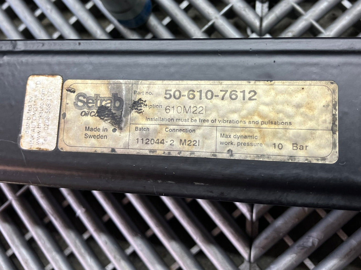 Used. Setrab Proline oil cooler 10-row. 28x7x5cm