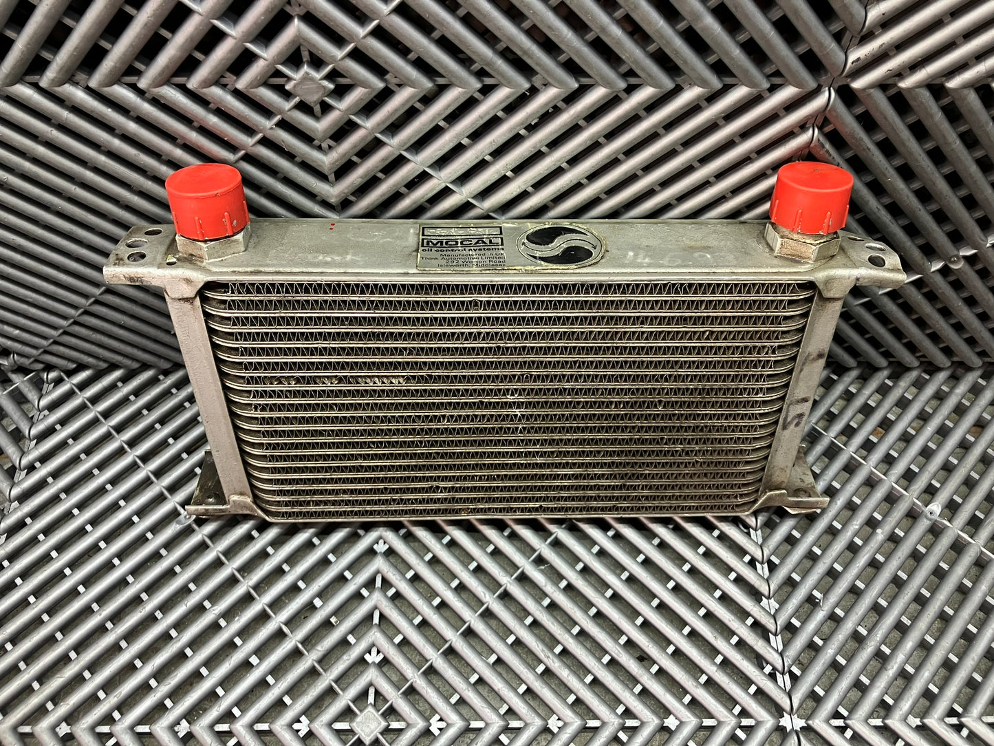 Used. Mocal Oil cooler. 18-row. 29x14x5 cm
