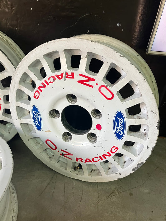 Used. Set of 4. Ford Fiesta R5 gravel rims.