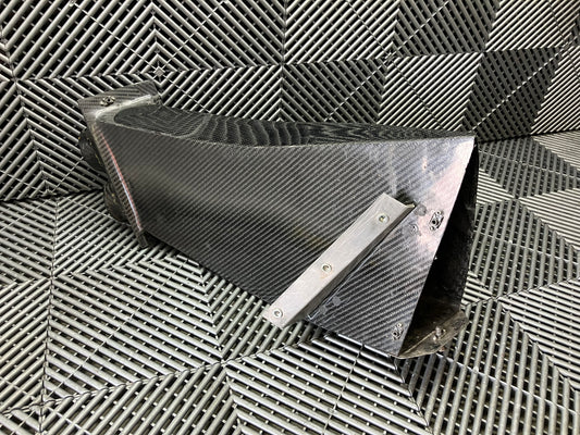 Used. Set of front bumper/diffuser air ducts. Carbon fiber