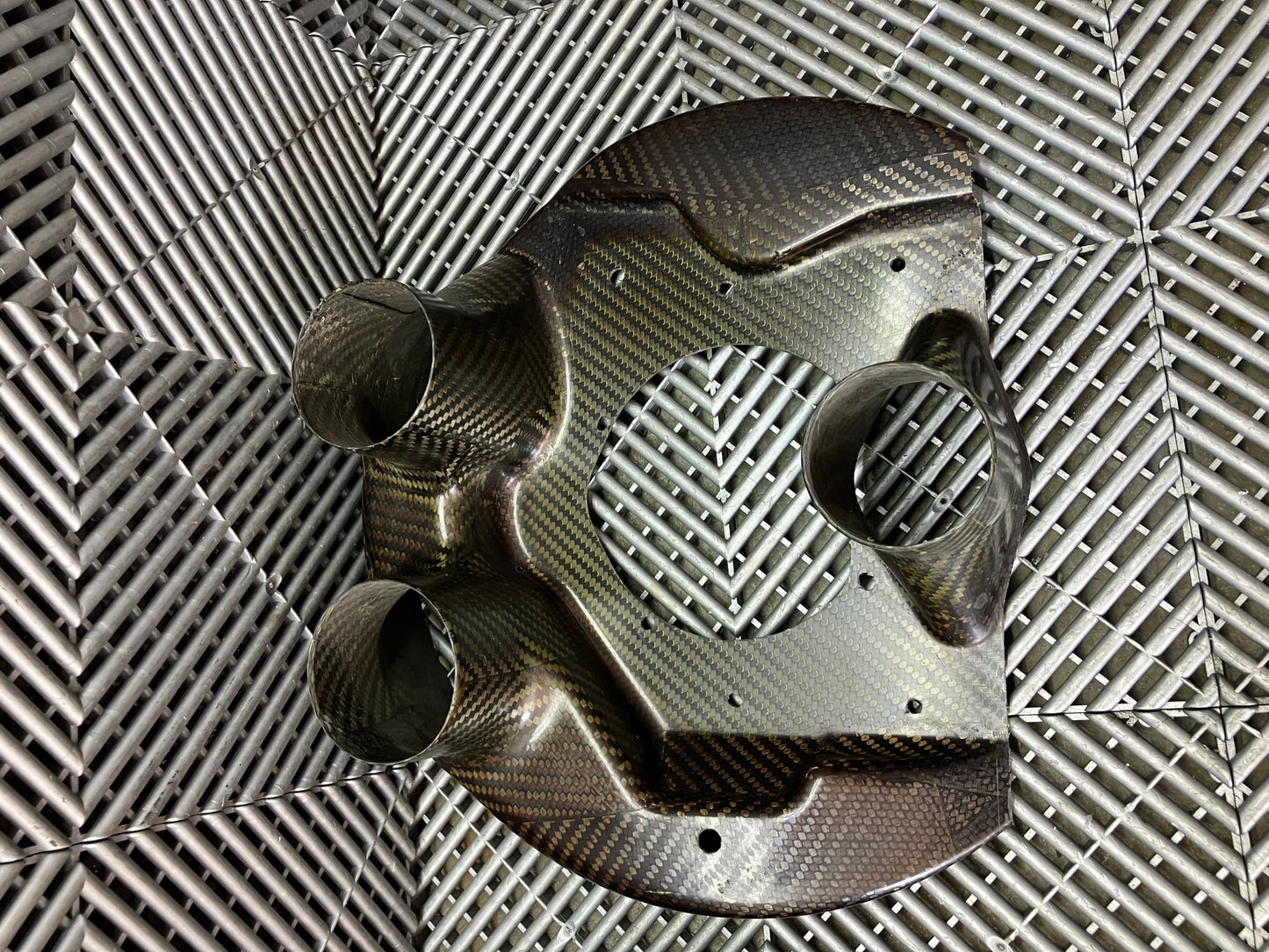 Used. GT cars front brake duct cooling plates. Carbon fiber