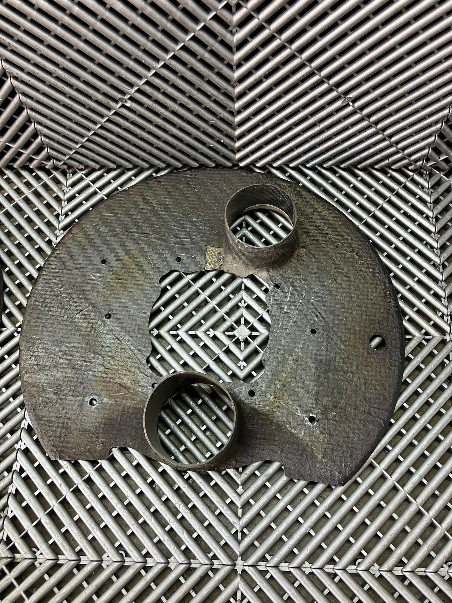 Used. GT cars front brake duct cooling plates. Carbon fiber