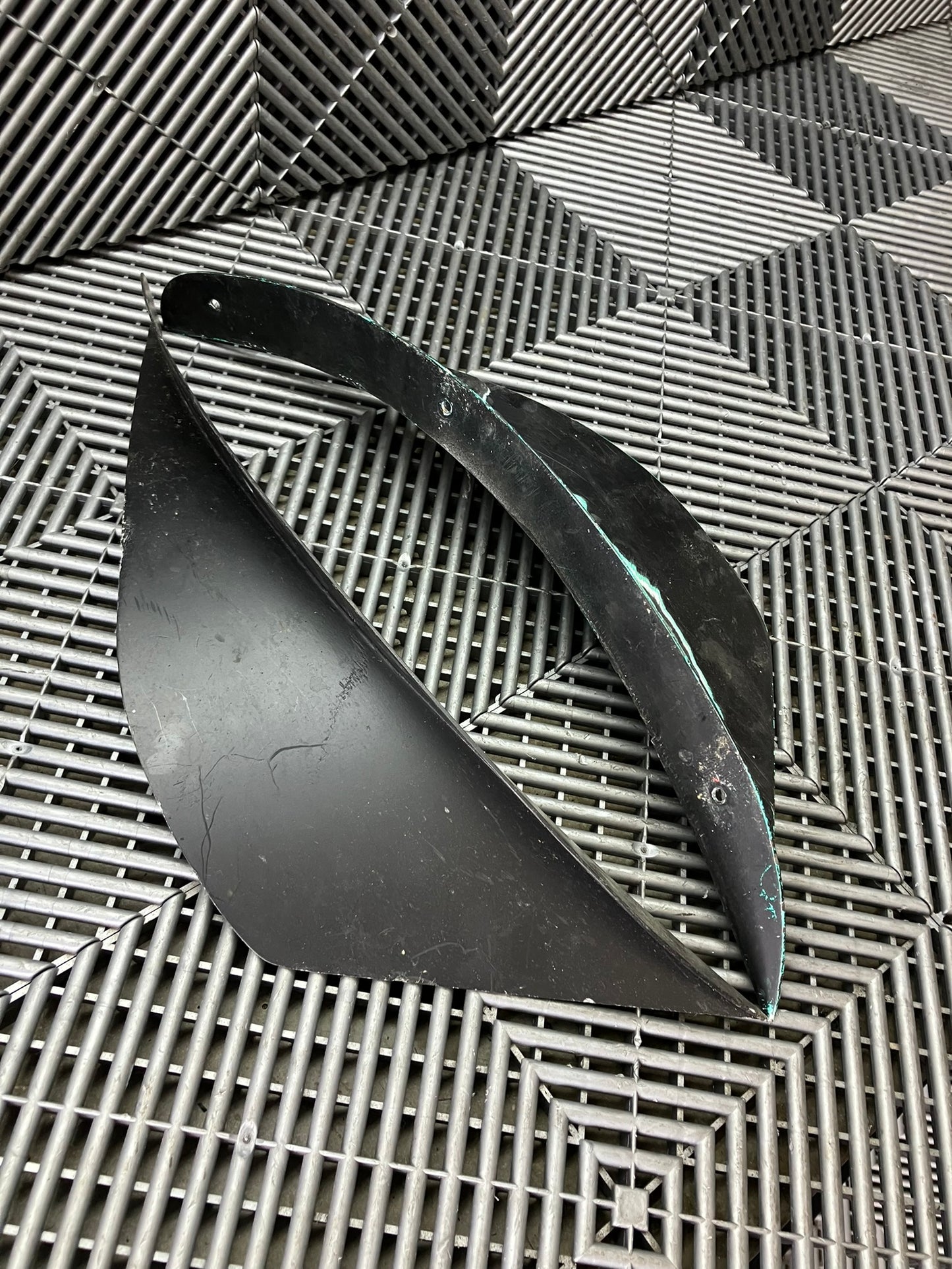 Used. Lamborghini Huracan Supertrofeo Evo GT3 front bumper canards. Carbon fiber.