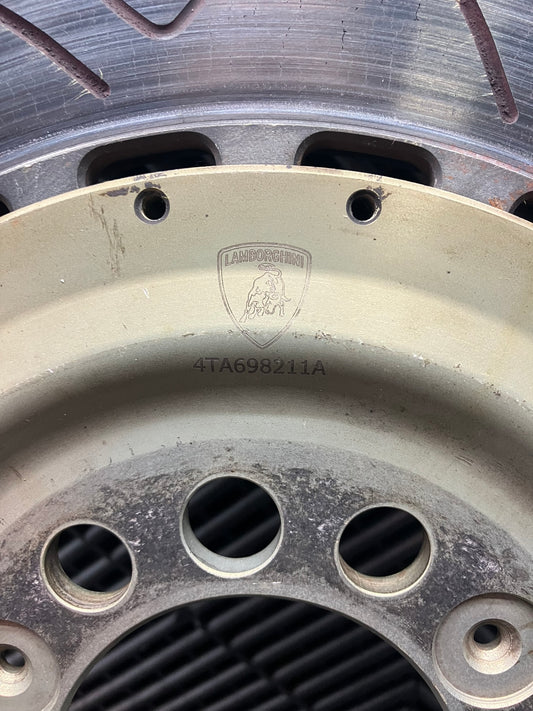 Used. Lamborghini Huracan Gt3 front brake discs with bells. (380mm)