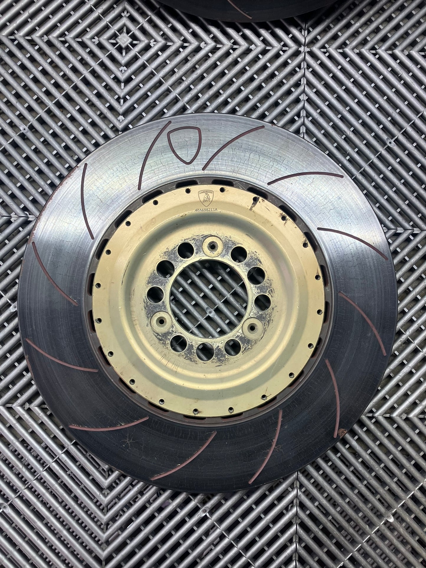 Used. Lamborghini Huracan Gt3 front brake discs with bells. (380mm)