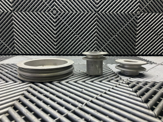 Used. Aliminium pulleys for cosworth engine.