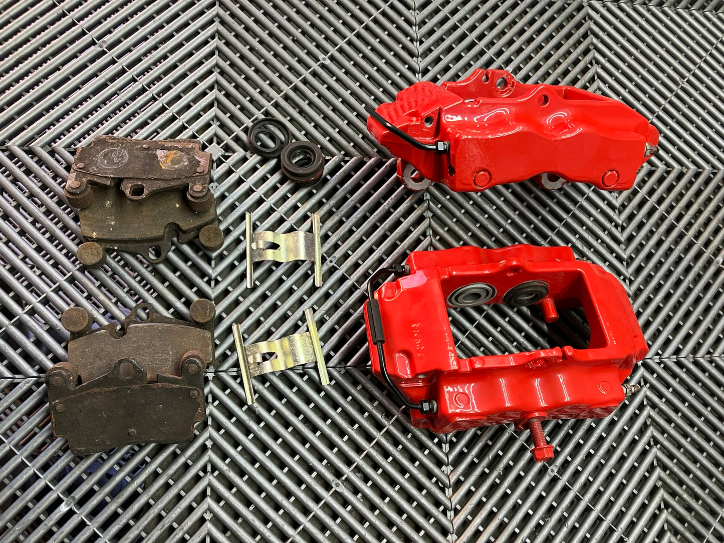 Used. Restored. Porsche Brembo rear calipers.