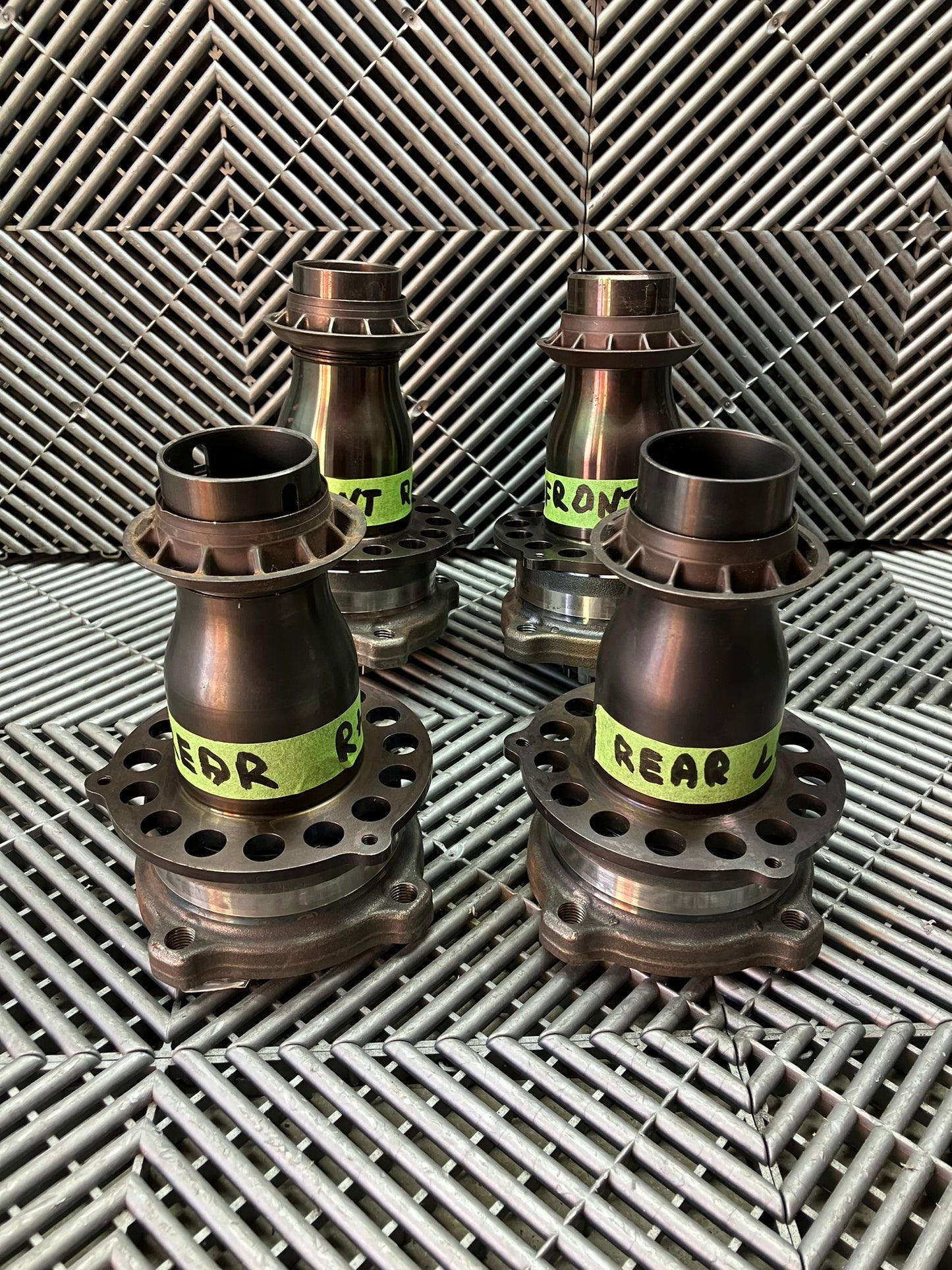 New. Set of 4 Center lock wheel hubs. BMW motorsport