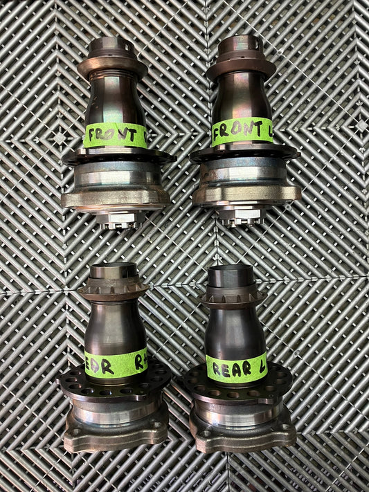 New. Set of 4 Center lock wheel hubs. BMW motorsport