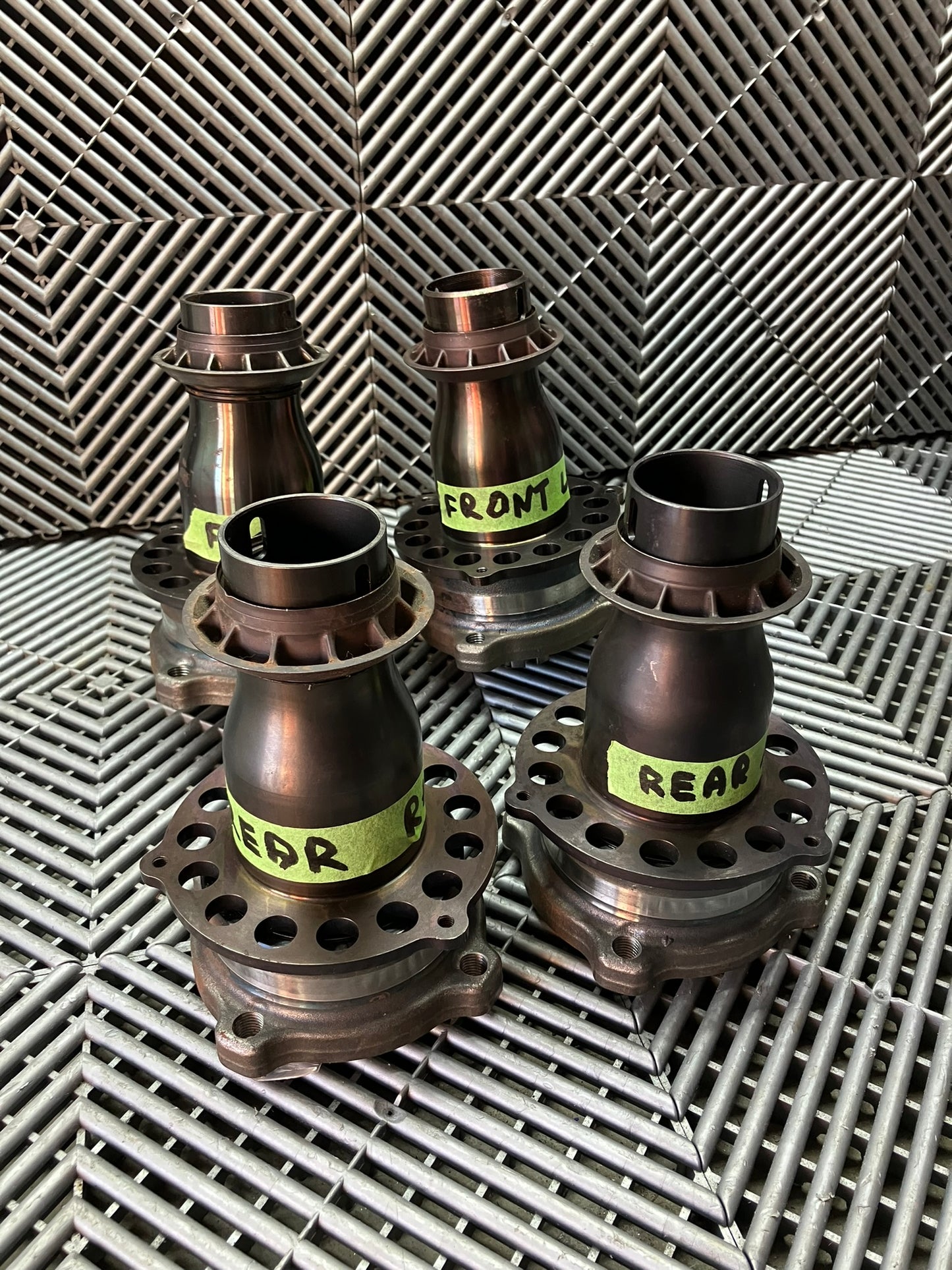 New. Set of 4 Center lock wheel hubs. BMW motorsport
