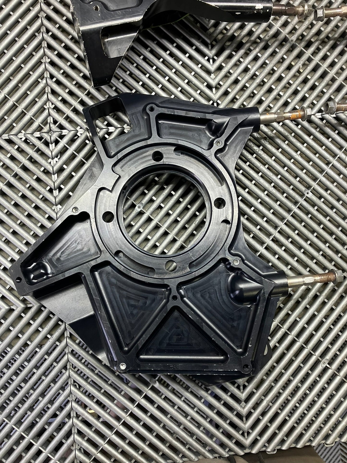 Used. Full Set of 4 Center wheels hubs and CNC arms. Gt cars.