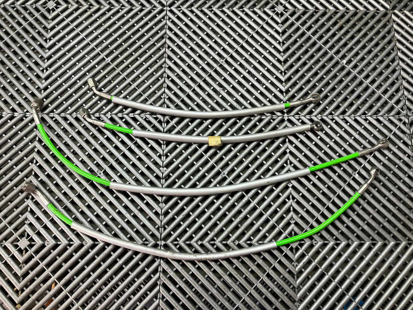 Used. Stainless Steel Brake Line Kit