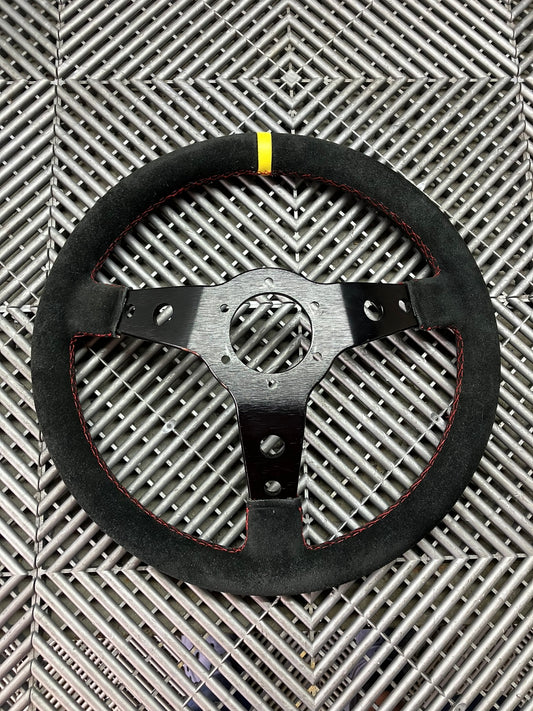 New. RRS Suede steering wheel 350 mm