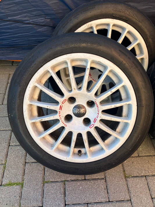Used. Oz racing superturismo R16 4x108 7j ET16+ Toyo 888 tyres