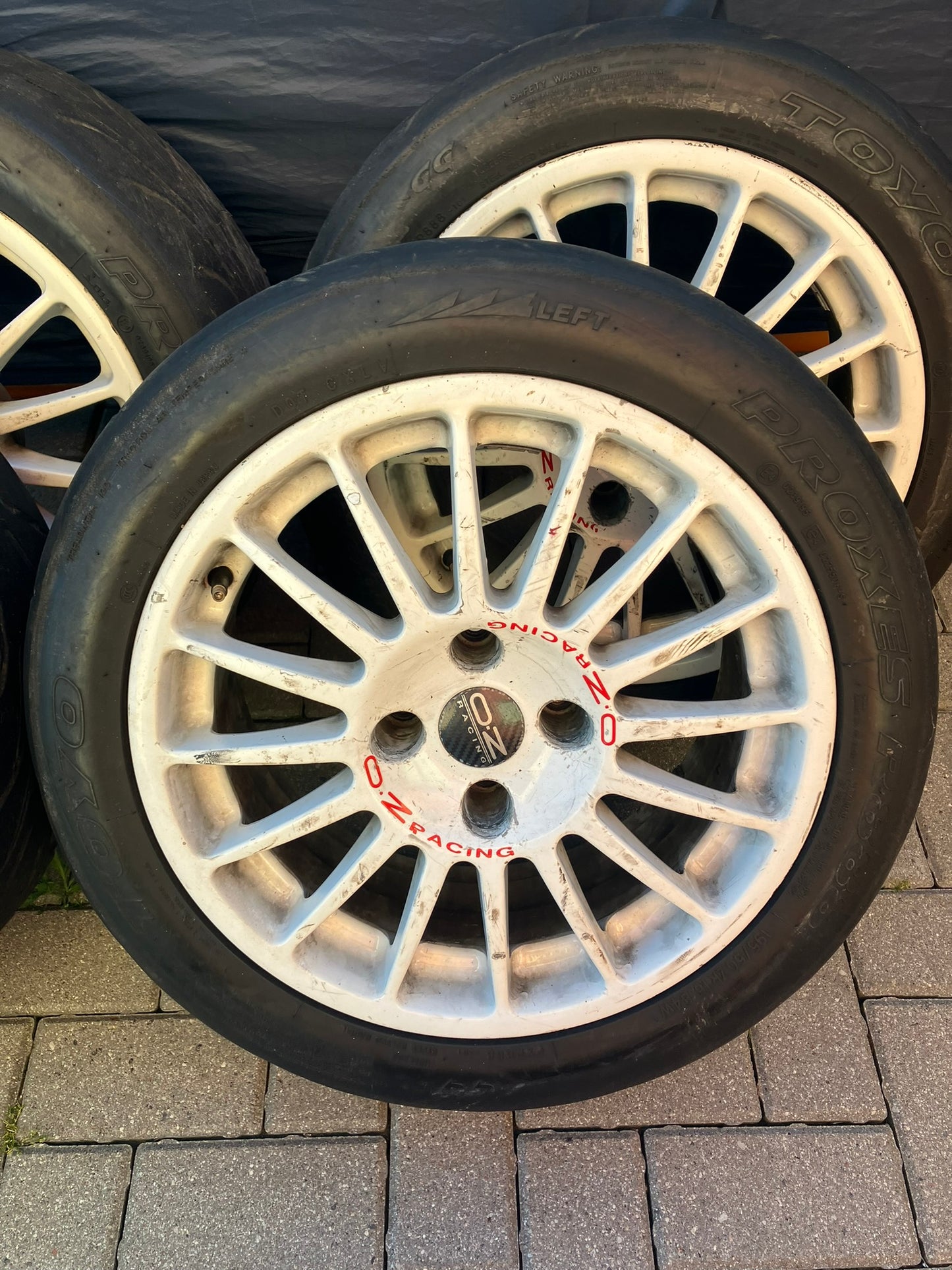 Used. Oz racing superturismo R16 4x108 7j ET16+ Toyo 888 tyres