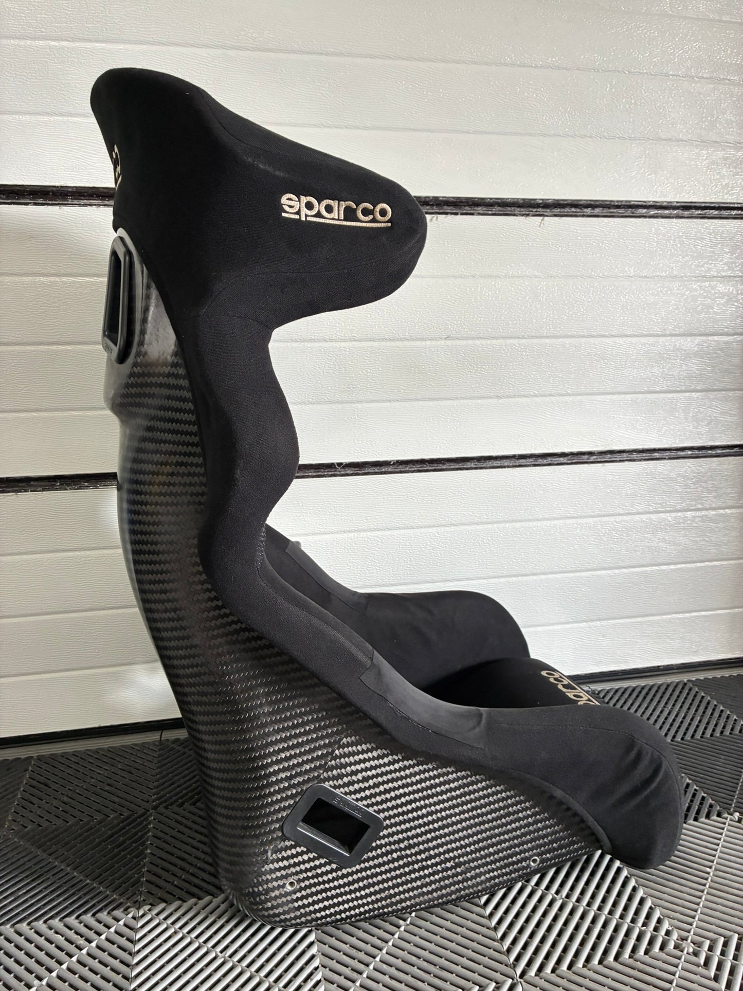 Used. Sparco S-Light Circuit Carbon racing seat.