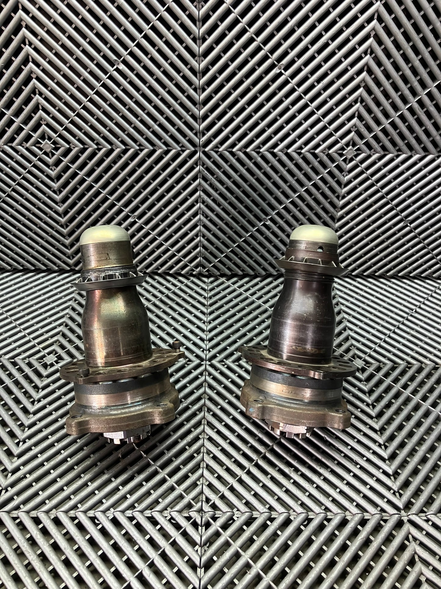 Used. Set of 2 front Central lock wheel hubs. BMW motorsport.+nuts