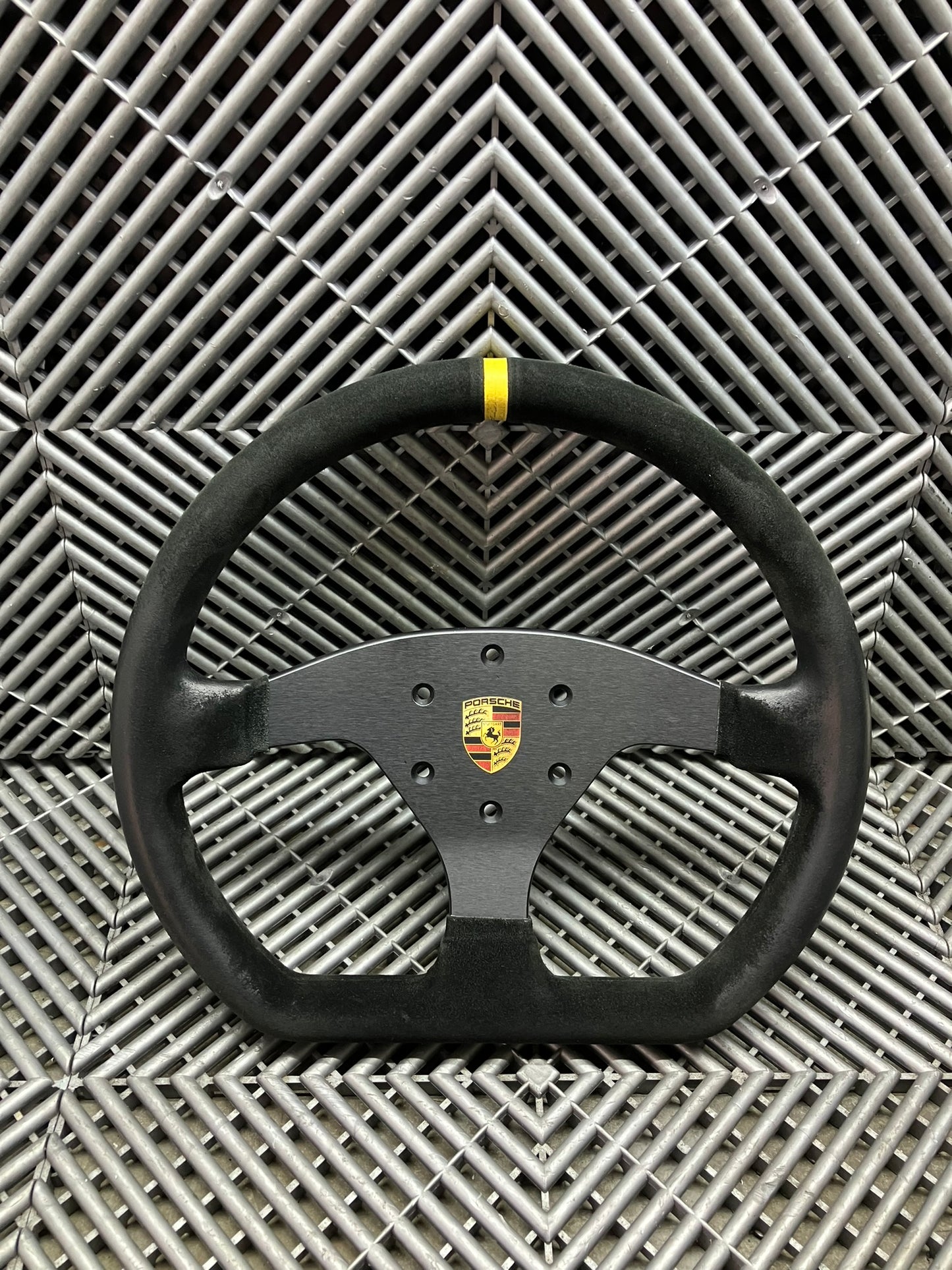 Used. Porsche 991 Cup steering wheel.