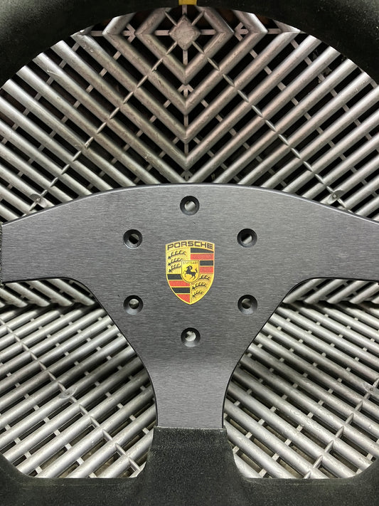 Used. Porsche 991 Cup steering wheel.