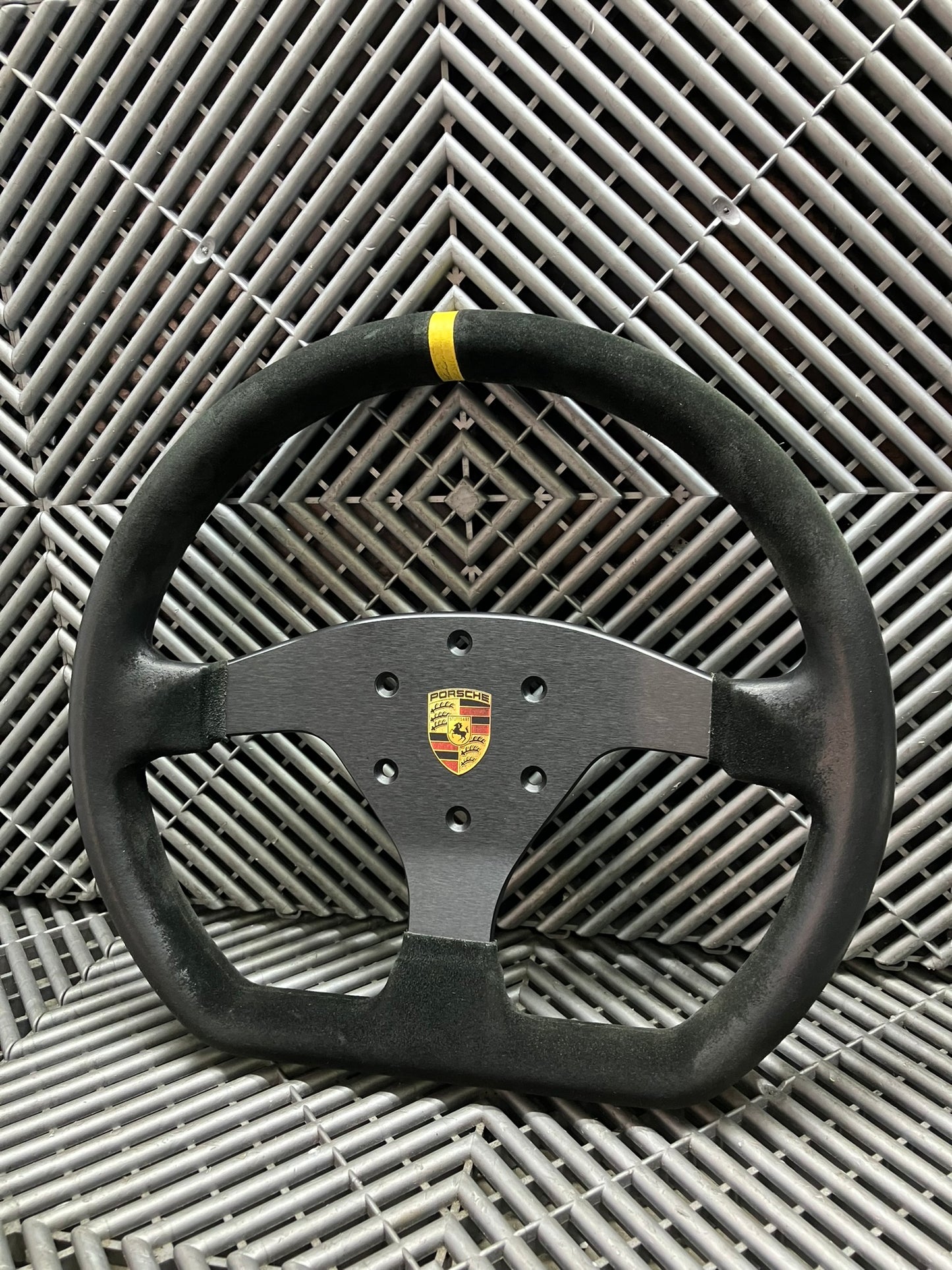 Used. Porsche 991 Cup steering wheel.