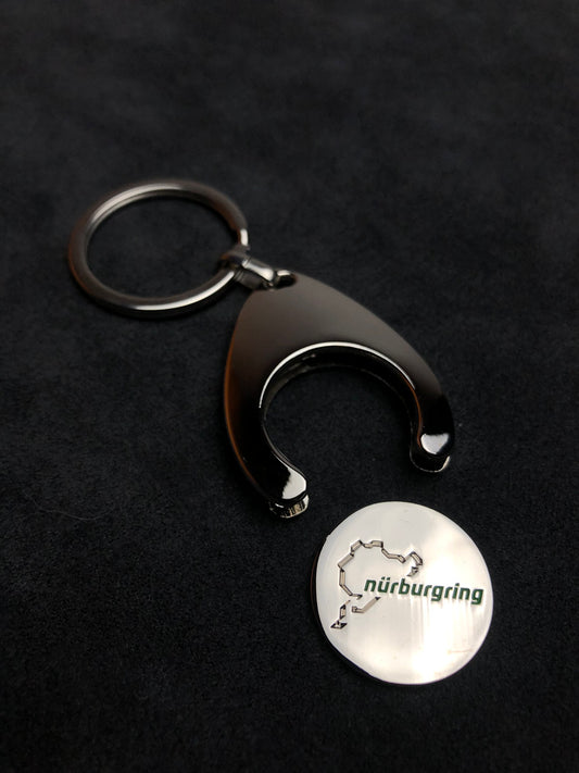 New. "Nürburgring" Key Chain Shopping Trolley Coin.