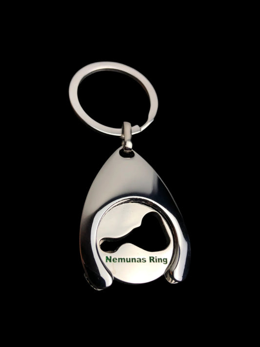 New. "Nemunas Ring" Key Chain Shopping Trolley Coin.