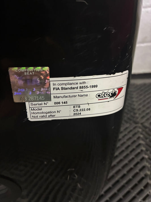Used. Atech ATS Toorace TR03 fiberglass seat. Homo till 2024