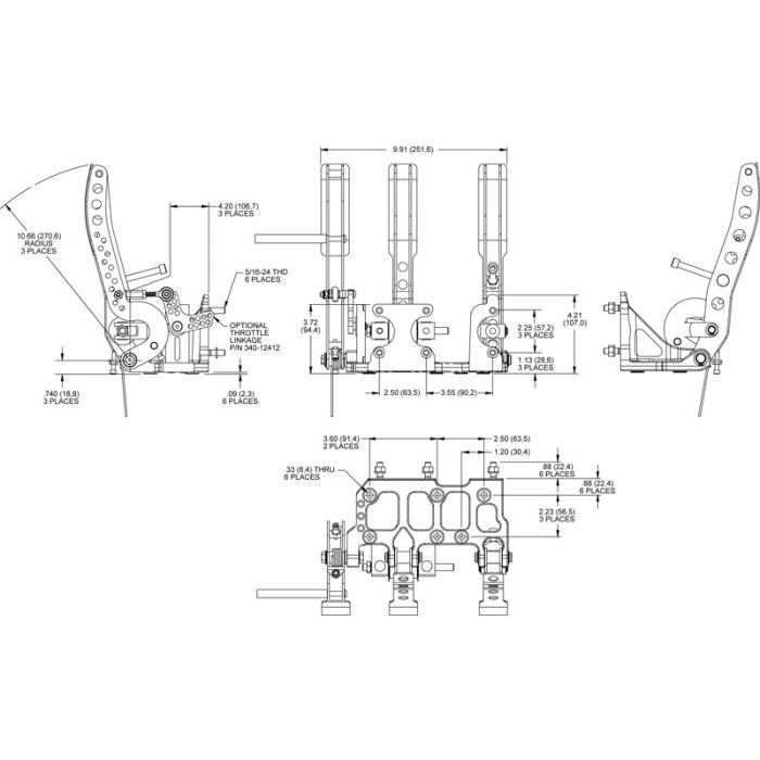 New. Wilwood Pedal Box Assembly. 340-12411