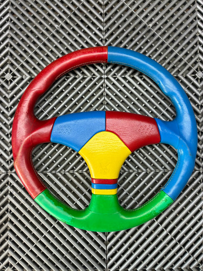 Used. MOMO Benetton Harlequin D&W steering wheel