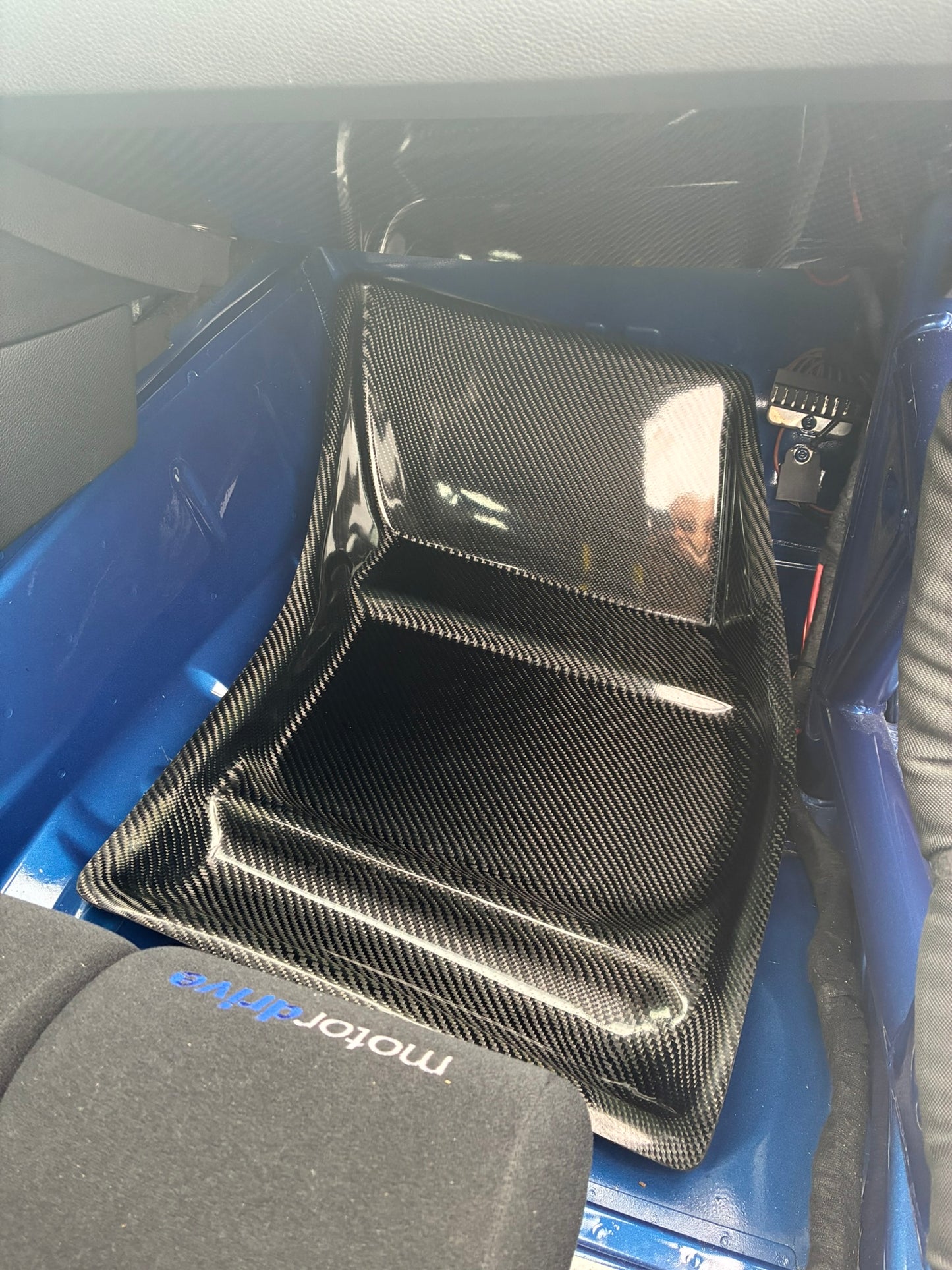 New. Carbon fiber Co-driver foot rest plate.