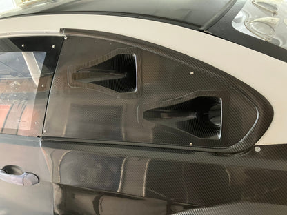 Used. Rear left side dry carbon window cover for Bmw E92 with Nasa Ducts.
