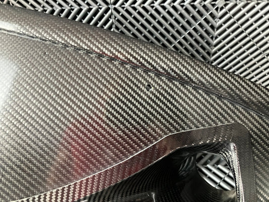Used. Rear left side dry carbon window cover for Bmw E92 with Nasa Ducts.