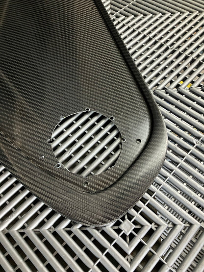 Used. Rear right side dry carbon window cover for Bmw E92.
