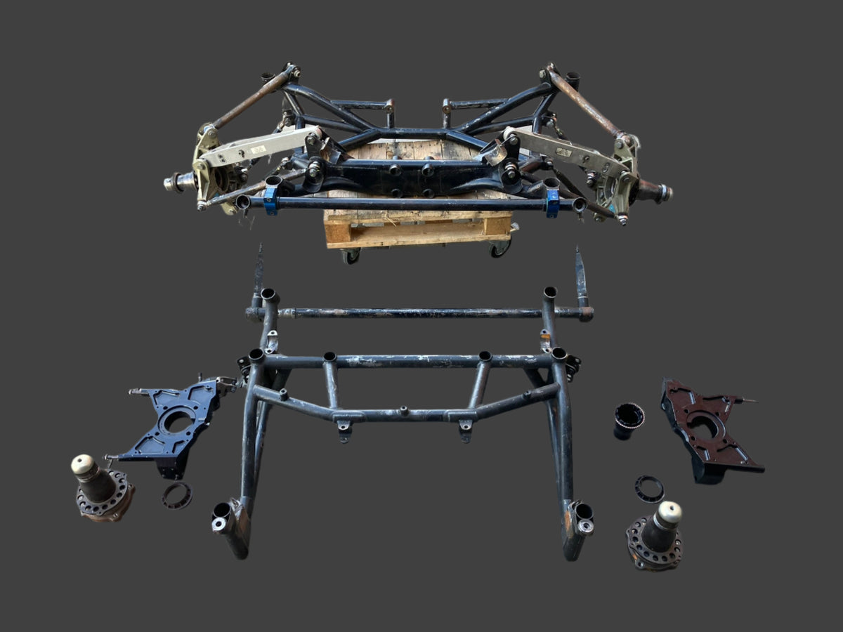 Tube Frame Rear Subframe Used. Bmw tube subframes with hubs and arms. – Plan-cars