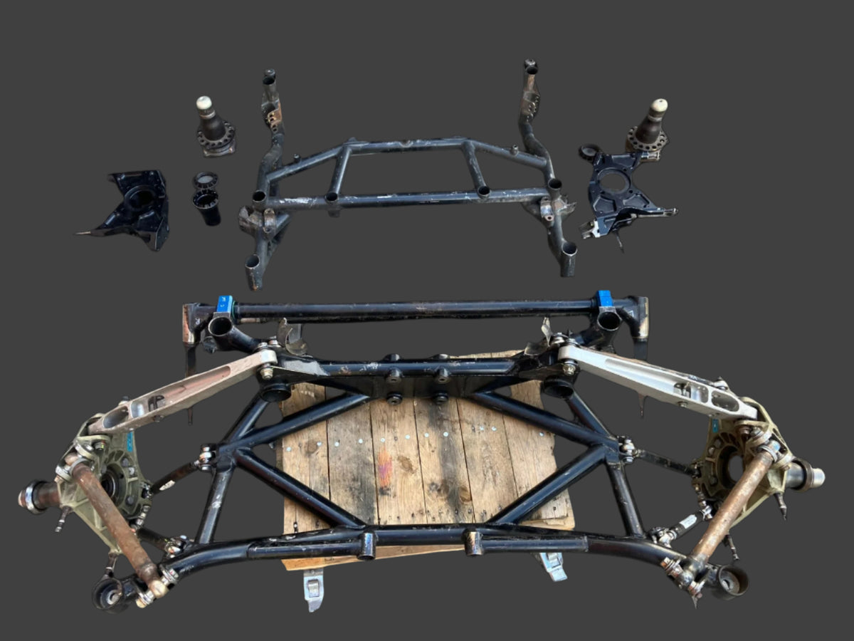 Tube Frame Rear Subframe Used. Bmw tube subframes with hubs and arms. – Plan-cars