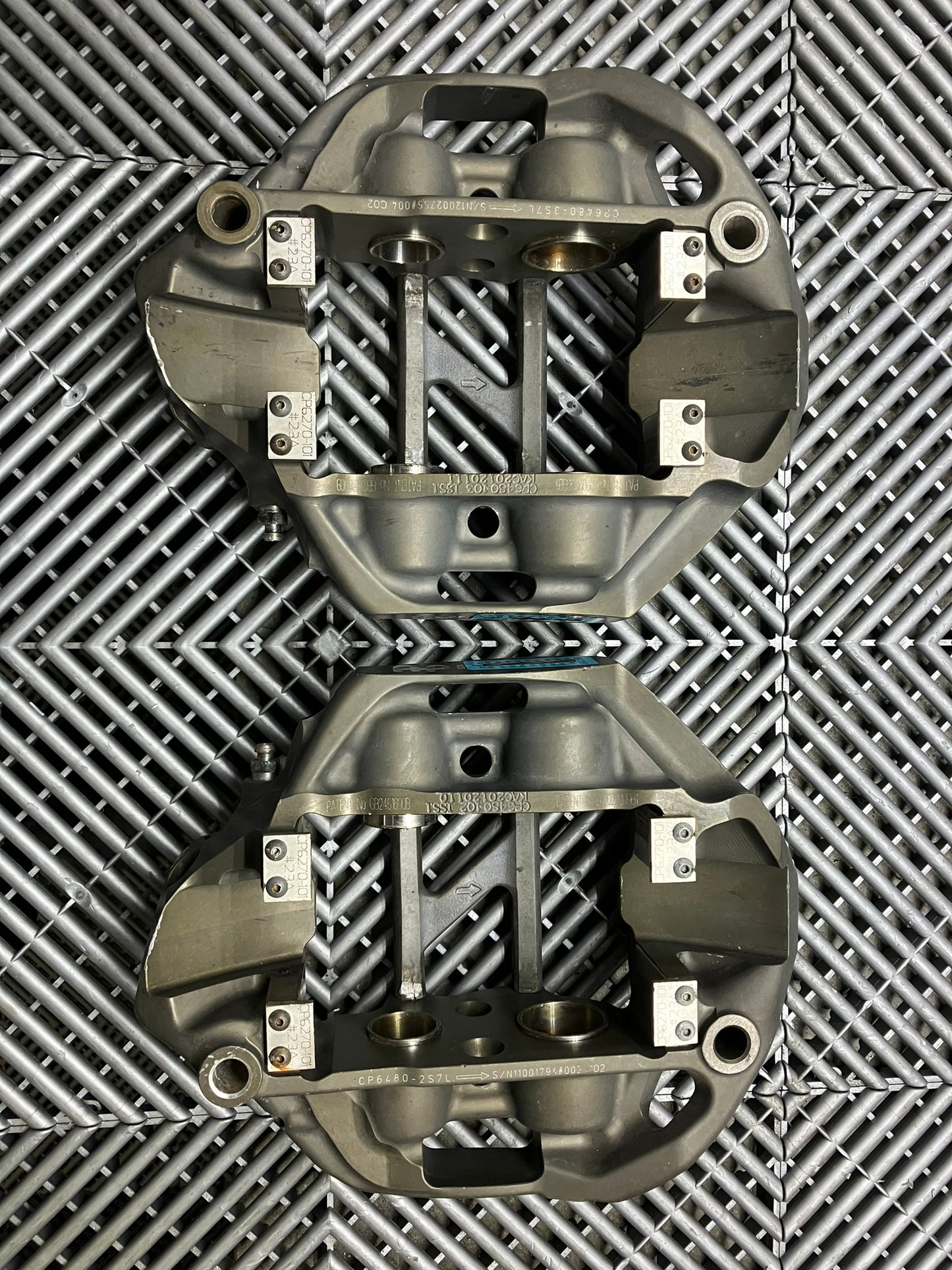 Used. AP Racing GT cars spec rear brake calipers CP6480 Forged Radi-CAL - 4 Piston