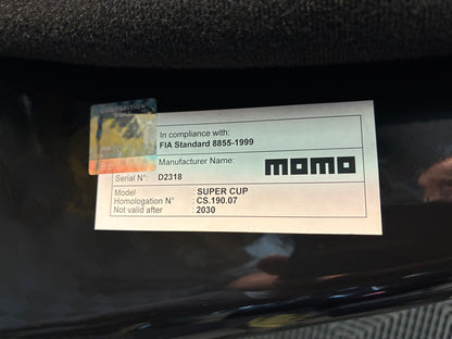 Used. Momo Super cup racing seat. Homo till 2030.