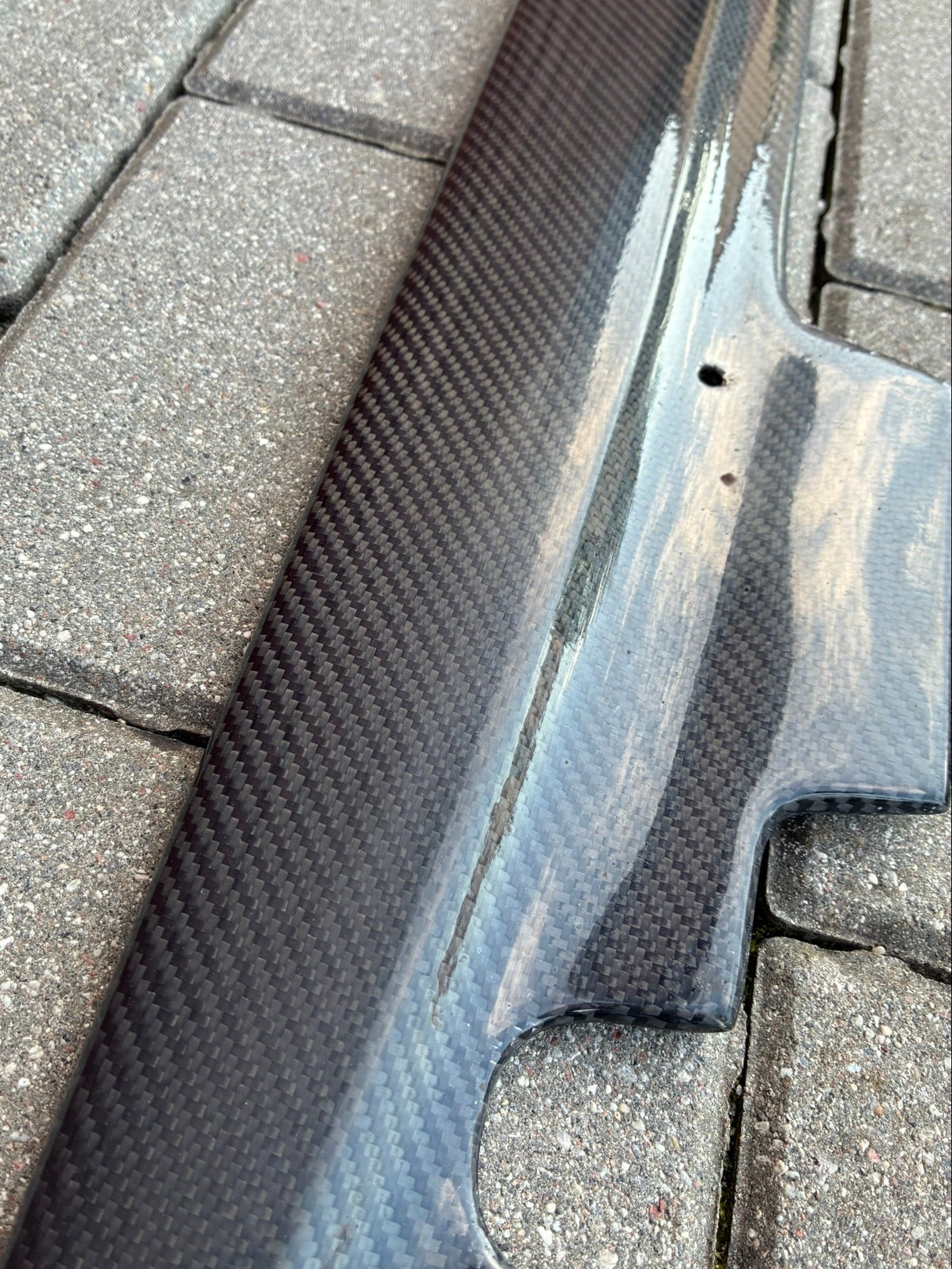 Used. Carbon Side Skirts extensions for Bmw E9x / M3