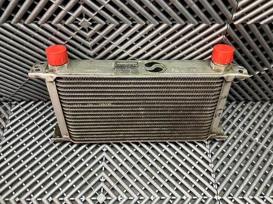 Used. Mocal Oil cooler. 18-row. 29x14x5 cm