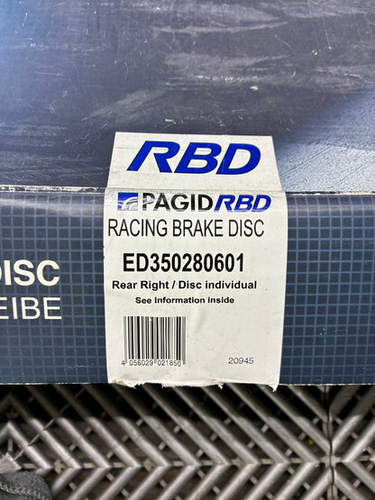 New. Pagid RBD rear racing brake discs. 350/28 mm (left and right sides)