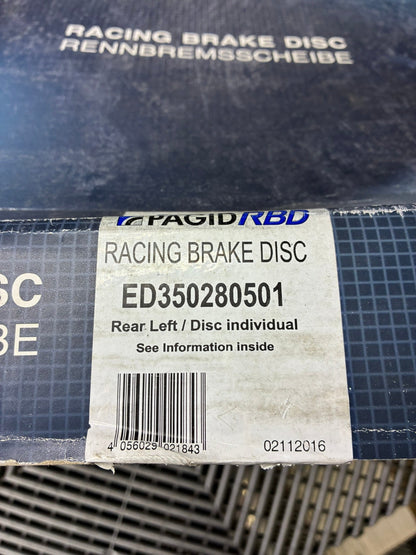 New. Pagid RBD rear racing brake discs. 350/28 mm (left and right sides)