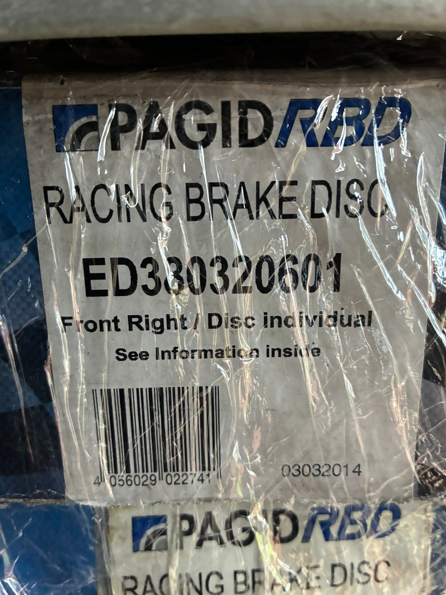 Used. Set of 2 (right+left) Pagid 380x32 brake discs