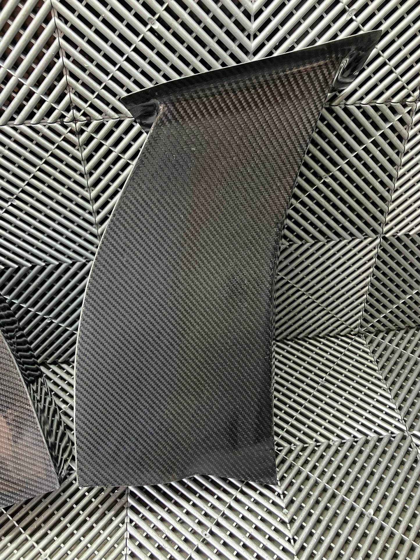 New. Set of front bumper/diffuser air ducts. Carbon fiber