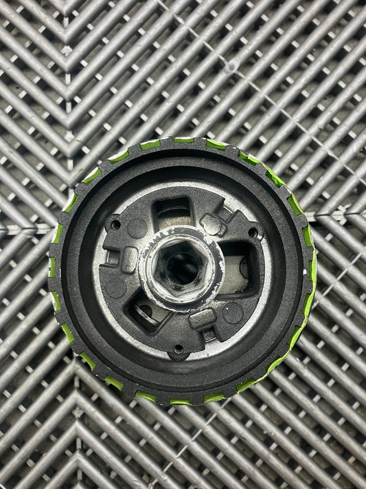 Used. Escort-Sierra cosworth racing wheel hub.