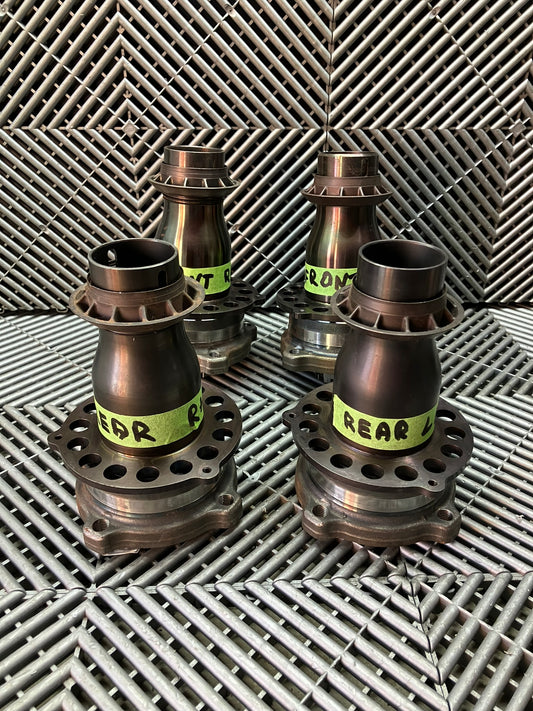 New. Set of 4 Center lock wheel hubs. BMW motorsport